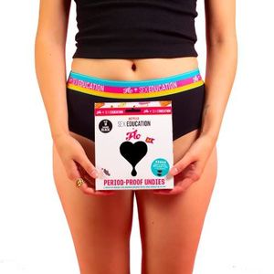 FLO Menstruatiebestendige broek/ondergoed voor dames - lekvrij, zwaar stromingsabsorberend en wasbaar - zwart - M (EU 40-42)