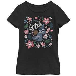 Disney Lilo & Stitch - Tropical Stitch Kids Crew Neck Black 104, zwart, XS