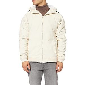 Urban Classics Corduroy jas met capuchon voor heren, meerkleurig (Light Sand/Offwhite 01449), L