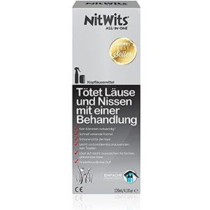 NitWits Luizenmiddel hoofdluis - all-in-one luizen afweerspray tegen luizen en nieten - effectief alternatief voor kinderen in plaats van luizenshampoo & luizenkam, 120 ml