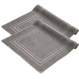 Komfortec Badmat Set - 2 stuks - 50x70 cm - 100% Katoen - Zachte en Absorberende Douchemat/Handdoek - Antraciet