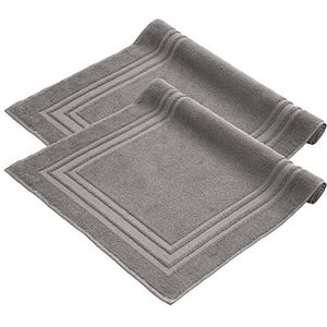 Komfortec Badmat Set - 2 stuks - 50x70 cm - 100% Katoen - Zachte en Absorberende Douchemat/Handdoek - Antraciet