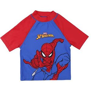 Spiderman Zwemshirt voor jongens - Rood en Blauw - Maat 18 Maanden - Sneldrogende Stof - Spiderman Opdruk - Origineel Product Ontworpen in Spanje