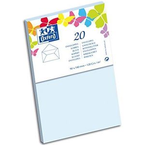 Oxford Correspdent Set 10 enveloppen formaat bezoek Envelop 9 x 14 cm hemelsblauw