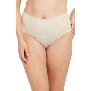 SPANX Cotton Comfort Brief, damesonderbroek, katoenen ondergoed, Heatheroatmeal, S