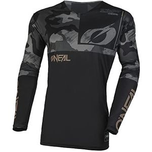 O'NEAL Mayhem Jersey Camo Motorcrossshirt met lange mouwen, superlicht jersey met grote bewegingsvrijheid, perfecte pasvorm, voor volwassenen, zwart/grijs, M