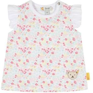 Steiff Set Kurzarm legging + T-shirt met korte mouwen, helder wit, 62 babymeisjes, Helder Wit, 62 cm