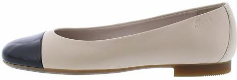 SIOUX - Ballerina - Beige/Zwart - Leer - Color-Blocking