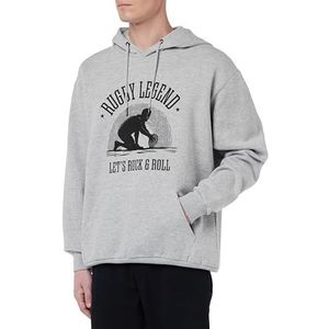 Republic Of California Rugby Legend UXREPCZSW034 Sweatshirt voor heren, grijs gemêleerd, maat L, Grijs Melange, S