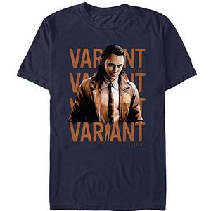 Marvel Unisex Loki-Variant Poster Organic Short Sleeve T-Shirt, Navy Blue, XL, donkerblauw, XL