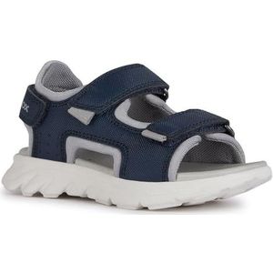 Geox J Airadyum BO Sandalen voor jongens, Marineblauw/grijs, 32 EU