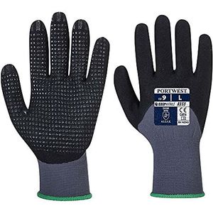 Portwest A353 DermiFlex Ultra Plus Handschoen, Normaal, Grootte L, Grijs/Zwart