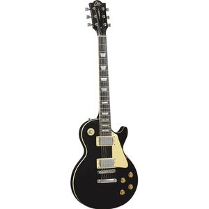 EKO VL-480 Zwart, elektrische gitaar met corpus van linde en esdoornset, 22 fretten, zwart