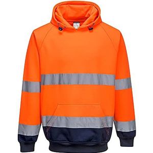 Portwest B316 Tweekleurig Sweatshirt met Capuchon, Normaal, Grootte M, Oranje/Marine