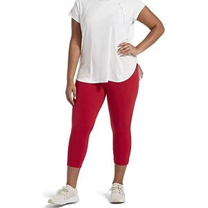 No Nonsense Dames Katoen Blackout Capri Legging kousen - rood - XL