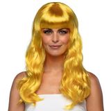 Boland - Pruik Chique, lang steil synthetisch haar met slag en pony, dames, glamour kapsel, accessoire, kostuum, themafeest, carnaval