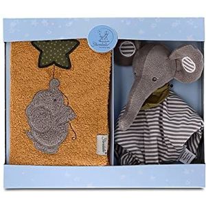 Sterntaler Baby Unisex cadeauset baby cadeauset olifant, knuffeldoek & kinderhanddoek - babycadeau, cadeauset baby - grijs