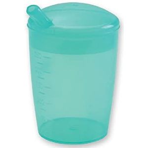 GIMA - Beker met apart deksel en tuit, voor ouderen en gehandicapten, autoclaveerbaar, maatverdeling 25 ml, inhoud 250 ml, 28966