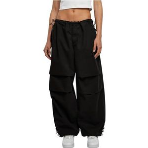Urban Classics Dames Ladies Cotton Parachute Pants Broek, zwart, XXL