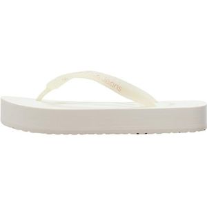 Calvin Klein Jeans Vrouwen strand sandaal platte teenslippers, romig wit/fluisterroze, 3.5 UK, Romig Wit Whisper Roze, 36.5 EU
