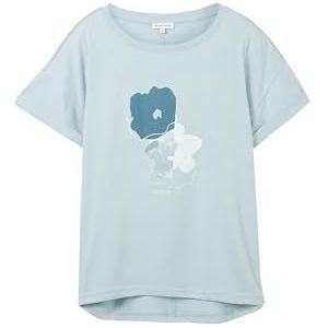 TOM TAILOR T-shirt voor dames, 30463 - Dusty Mint Blue, M