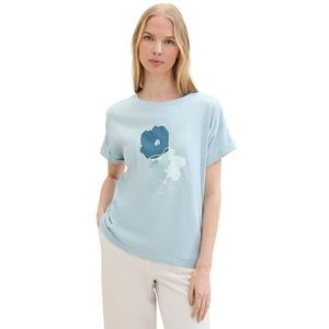 TOM TAILOR T-shirt voor dames, 30463 - Dusty Mint Blue, XXS