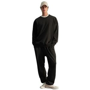 Trendyol Heren rechte lange mouwen plus size sweatshirts, antraciet, XL/Groten moten