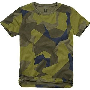 Brandit Army T-shirt kinderen leger leger shirt kids BW onderhemd uni & camo, Swedish Camo., 158/164 cm