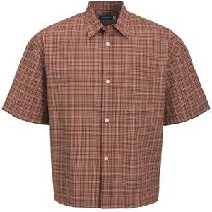 JACK & JONES Joracapulco geruit shirt voor heren, Arabische Spice, M