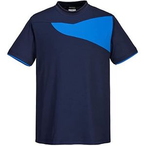 Portwest PW211 Cotton Comfort T-shirt korte mouw marineblauw/koningsblauw, groot