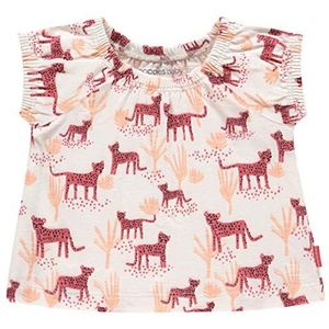 Noppies Baby meisjes G Regular Ss Choctaw AOP T-shirt, meerkleurig (Rouge Red P160), 62 cm
