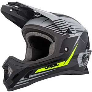 O'NEAL | Motorcross Helm | Kinderen | MX Enduro | ABS Shell, Veiligheidsnorm ECE 22.05, Ventilatiegaten voor optimale ventilatie & koeling | 1SRS Jeugd Helm STREAM | Grijs Neon Geel | Maat L