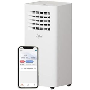 SUNTEC mobiele airconditioner CoolFixx 2.6 Eco R290 APP – Airco mobiel en stil, bediend via Smart App – Ontvochtiger voor ruimtes tot 34 m² – Mobiele koeling in huis & kantoor – 9.000 BTU – 2.640 watt