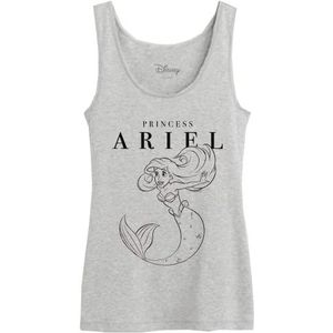 Disney WODLITLTS010 Dames Tank Top ""Princess Ariel"", Grijs Melange, Maat XS, Grijs Melange, XS