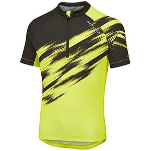 Altura Unisex-Youth Kids Airstream shirt met korte mouwen, Hi-Viz geel/olijf, leeftijd 5-6