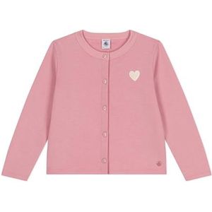 Petit Bateau - Vest - Roze - Molton - Hartjesprint