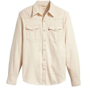 Levi's Barstow Western Standard Woven Shirts voor heren, eddlyn ecru, XS