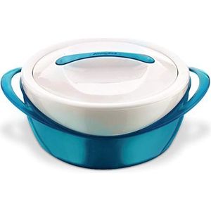 Pinnacle Thermoware Ovenschaal, grote soep- en slakom, geïsoleerde serveerschaal met deksel (blauwgroen, 2,6 qt)