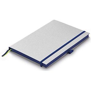 LAMY Papier Hardcover A5 Notitieboek 810, formaat DIN A5 (145 x 210 mm), in donkerblauw met lamy-liniëring, 192 pagina's en elastische sluitband