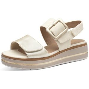 Jana - Vegan Platte Sandalen - Beige-Goud - Brede Pasvorm