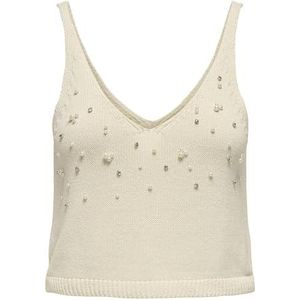 Onlcolette Life Sl Bling Top KNT, ecru, M