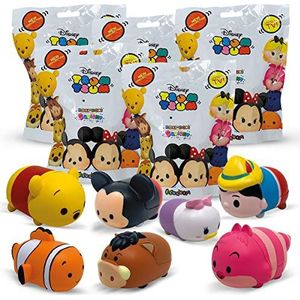 Sbabam Disney Tsum Tsum, Squishy speelgoed met Mickey Mouse, Minnie Mouse, Pinocchio, Nemo en anderen, 5-pack, Disney geschenken met zachte kleine rubberen poppen, speelgoed vanaf 3 jaar voor kinderen