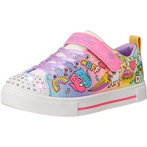 Skechers Twinkle Sparks Unicorn Charmed Sneaker voor meisjes, Multi Textiel Trim, 28 EU