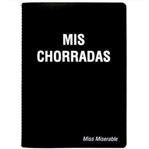 Miss Miserable - Notitieboek A5 (mijn rietjes, mijn jas), praktisch cadeau met grappige spreuken.