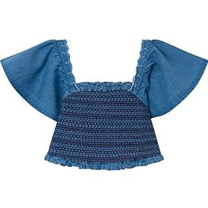 Pepe Jeans Blouse voor zowel meisjes als meisjes, Blauw (Bay), 12 jaar