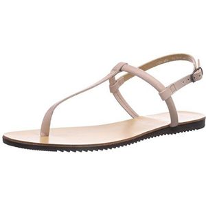 Pieces Ps Taha Lederen Sandaal Naakt Dames T-Bar, Beige Beige Nude, 40 EU