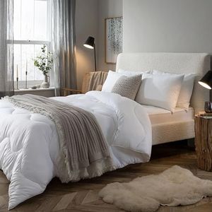 The Fine Bedding Company - Spundown Dekbedovertrek - 10,5 TOG - Lente/Herfst - Zachte hoes van perzikleer - Machinewasbaar - Hypoallergeen - Eenpersoons