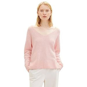 TOM TAILOR Denim Basic damestrui met V-hals, 32541-light english rose melange, L