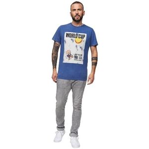 Recovered Heren T-Shirt FIFA World Cup 1966 Poster - Shirt in blauw in maat S - XXL, blauw, S