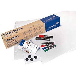 Legamaster 7-124900 Flipchart Starter Kit, accessoireset met flipchartpapier, markers en magneten